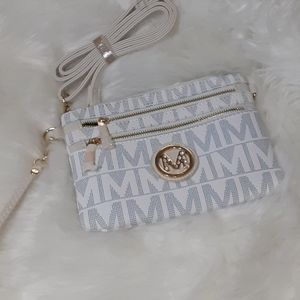 White and gold Milan crossbody